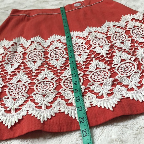FLOREAT Orange Cream Crochet A-Line Skirt, 4 Sm - Picture 5 of 10